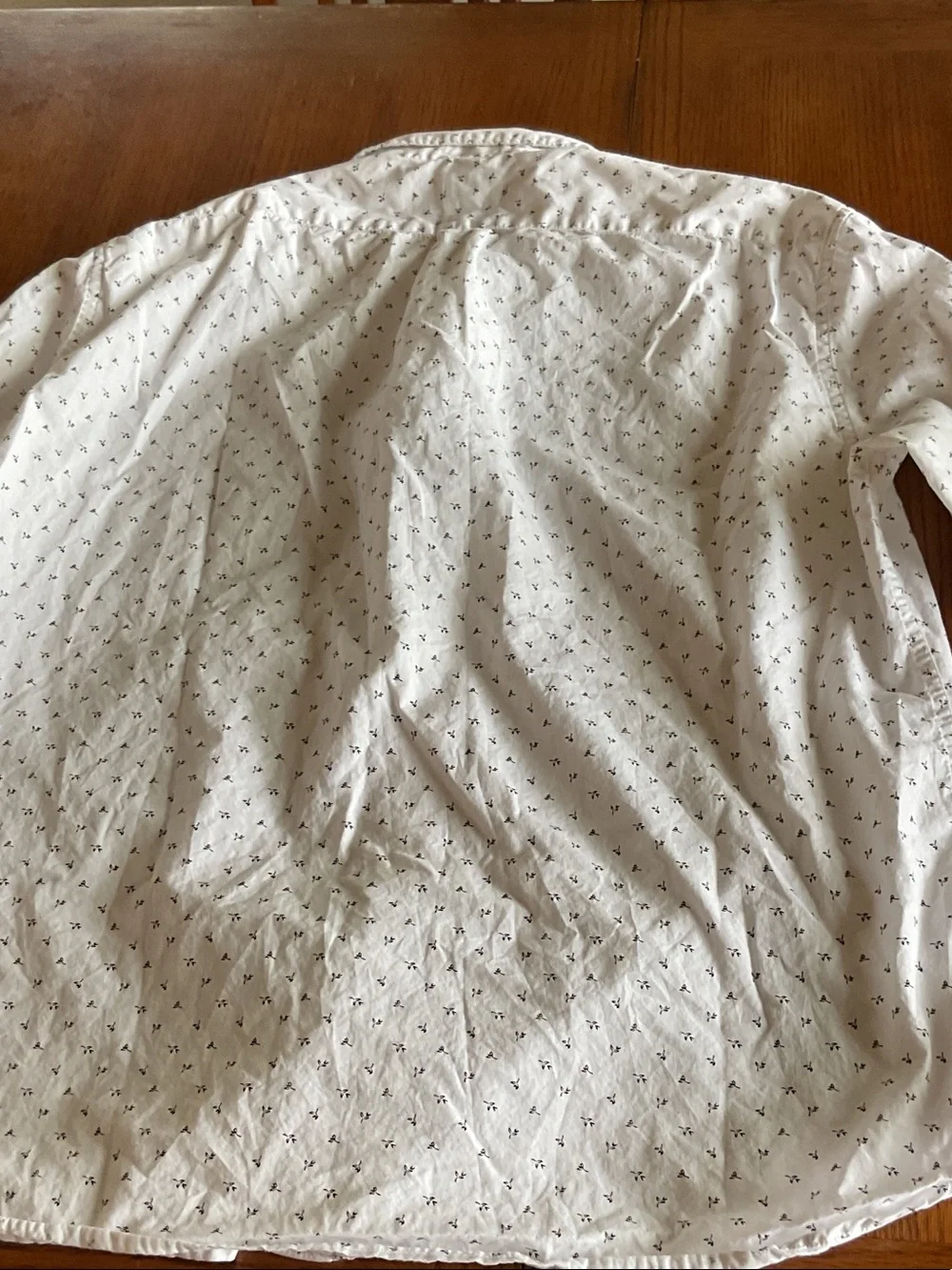 J. Crew Men's White Micro-Anchor Button-Down Shirt